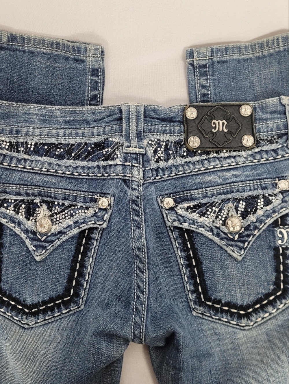 Miss Me Skinny JE35156R Rhimestone Bling Jeans Size 27
